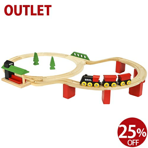 25%OFF アウトレット品 期間限定 ブリオ/BRIO 木製 レールセット クラシックDXレールセット 品 FSC認証 おうち時間 子供