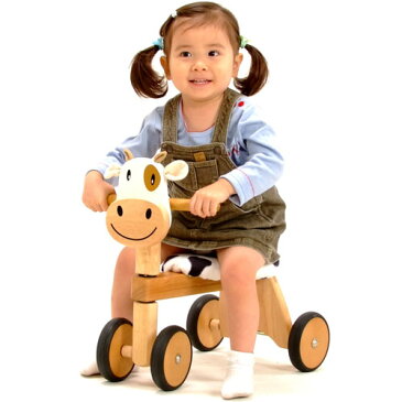 木のおもちゃ 出産祝い I'm TOY アイムトイ 木製乗用玩具 モーモーバイク 木のおもちゃ お誕生日 1歳 おうち時間 子供