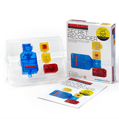 知育玩具 プログラミング 電子ブロック Logiblocs ロジブロックス シークレット・レコーダー 6808 STEM 5歳 正規輸入品 おうち時間 小学生 工作 キット 自由研究 子供