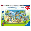 LPメール便OK パズル 子供用 ジグソーパズル Ravensburger ラベンスバーガー 冒険の島（24ピース×2） 4歳 おうち時間 子供 2