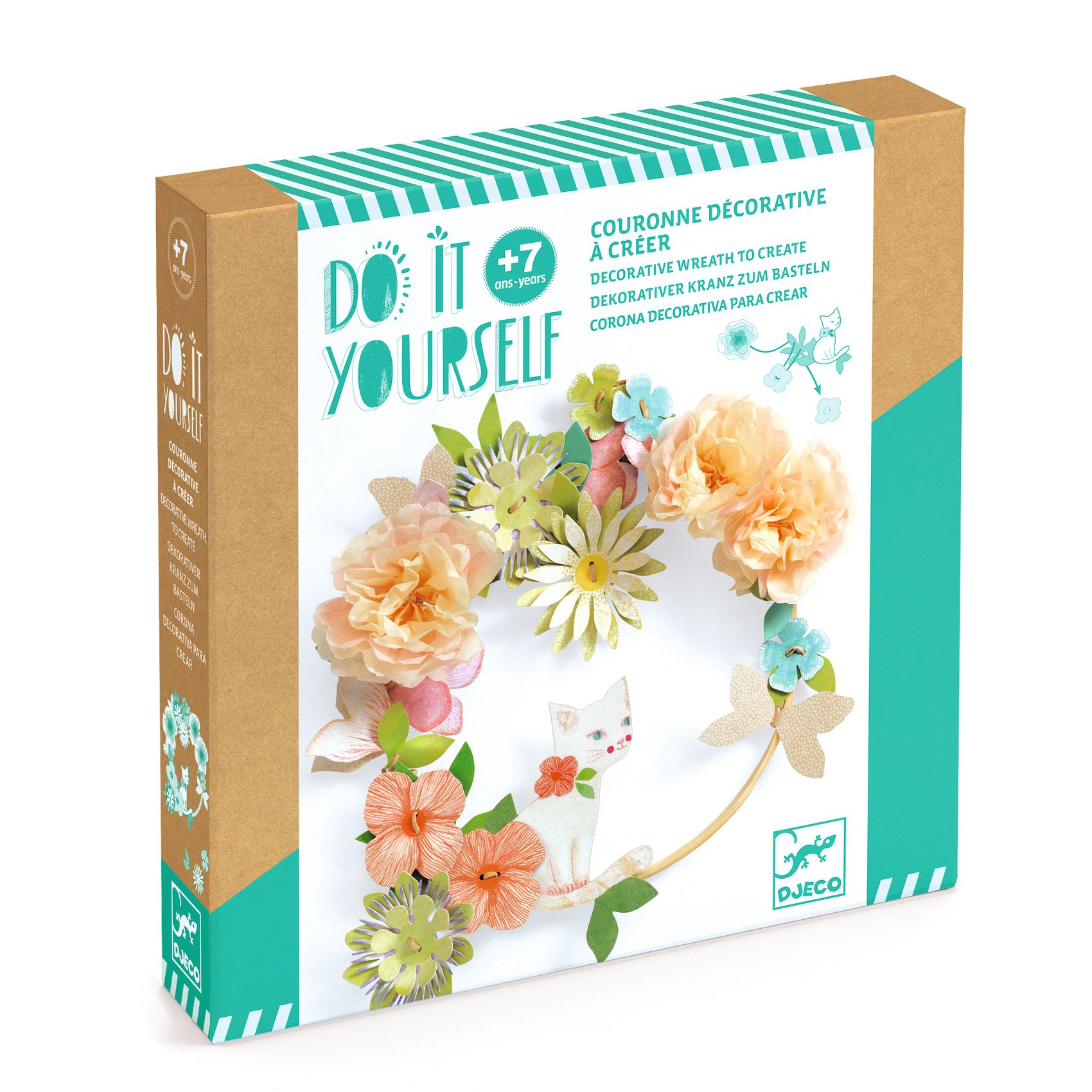 【クリスマス】工作キット クリエイティブキット インテリア 7歳 ねこ 花 DJECO ジェコ DIY ダリア(DJ07967)