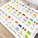 ジグソーパズル 英語 国旗 世界地図 地図 パズル 国名 学習パズル ジグゾーパズル 地理 小学生 知育玩具 6歳 知育 紙製 | LARSEN (ラーセン) メモパズル 英語版 54PCS | 3