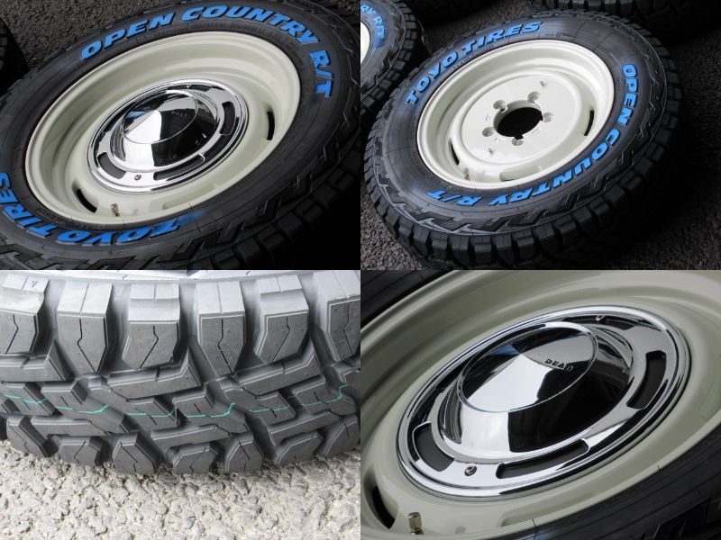 ★数量限定★【CRIMSON】DEAN CROSSCOUNTRY クリムソン ディーンクロスカントリー 16x5.5 ＋20 5H/139.7 マーガレットホワイト（MH）x4本 TOYO OPNECOUNTRY（トーヨー オープンカントリー）R/T ホワイトレター 185/85R16 105/103N ラギッドテレーン 外径720mm 総幅184mm