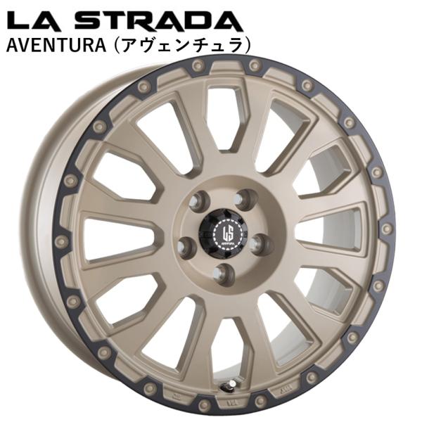 LA-STRADA AVENTURA (ラ ストラーダ アヴェンチュラ) 16 x 7.0 +40 5H/110 SDAR (ソリッドデザート) 65.1Φ x 4本　※ジープ レネゲート