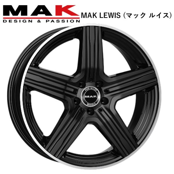 MAK LEWIS (マック ルイス) 21 x 10.0 +44 5H/112 BMR (グロスブラックミラーリング) 66.6Φ専用 x 4本　※GLS AMG(W166) EQS AMG