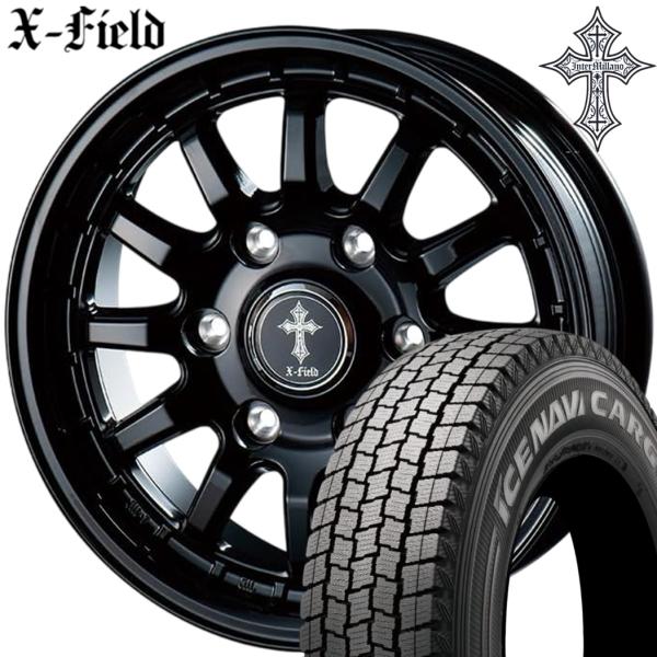★期間限定スタッドレス★ ベスト X-FIELD α（クロスフィールド アルファ）15x6.0 ＋43 6H/139.7 ブラック x4本 ※2024年製 アイスナビカーゴ 195/80R15