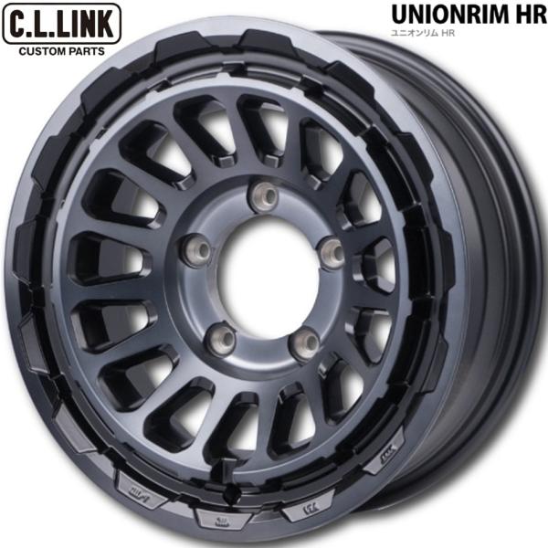 C.L.LINK/シーエルリンク【UNIONRIM HR】ユニオンリムHR 16x6.0 −5 5H/139.7 マットスモーククリア（MB/MSC）x4本