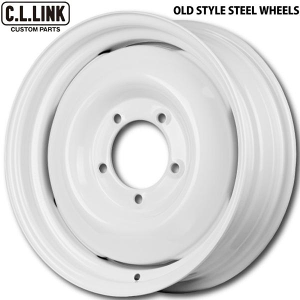 C.L.LINK/シーエルリンク【オールドスタイルスチールホイール】16x5.5 ＋20 5H/139.7 ホワイト（WH）x5本 ※ジムニー専用 スチール製