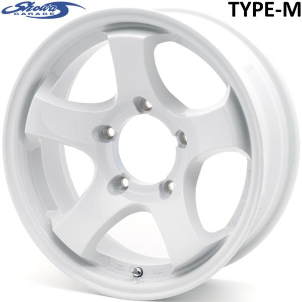 showaGARAGE【ショウワガレージ】TYPE-M 16x6.0 ±0 5H/139.7 ホワイト（W00042）x4本　※ジムニーシエラ JB74W JB43W/ジムニーノマド JC74W