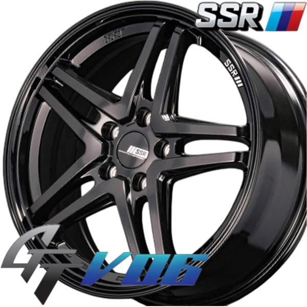 Rakuten - SSR GT V06（ジーティー ブイゼロシックス） 18×8.0J +45 5H/114.3 グロスブラック（GB） ×4本