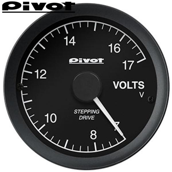 PIVOT 【ピボット】 LINK GAUGE-X 電圧計（LOV）OBDタイプ 白照明 Φ60 リンク式/薄型メーター