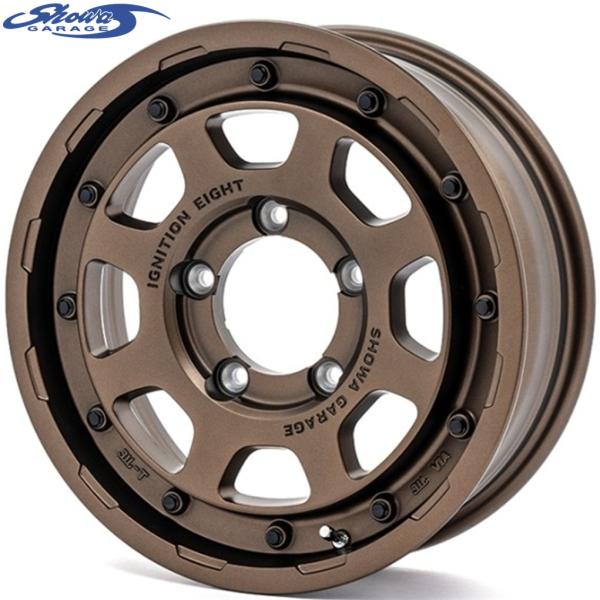 showaGARAGE【ショウワガレージ】IGNITION EIGHT（イグニッション エイト）16x5.5 +20 5H/139.7 マットブロンズ（W00231）x4本　※ジムニー JB64W/JB23W