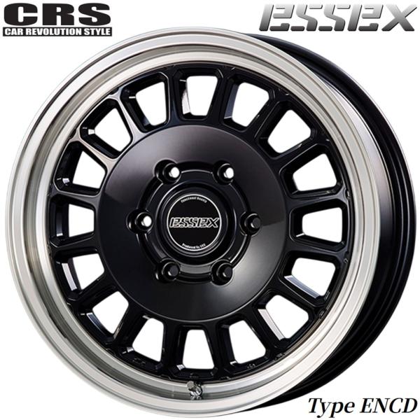 Rakuten - CRS エセックス【ESSEX】ENCD 1ピース 17x6.5 +38 6H/139.7 ブラック（BK）x4本　200系ハイエース/HIACE