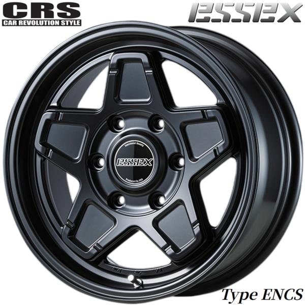 CRS エセックス【ESSEX】ENCS 1ピース 16x6.5 +48 6H/139.7 セミグロスブラック（SBK）x4本　E26系キャラバン/NV350