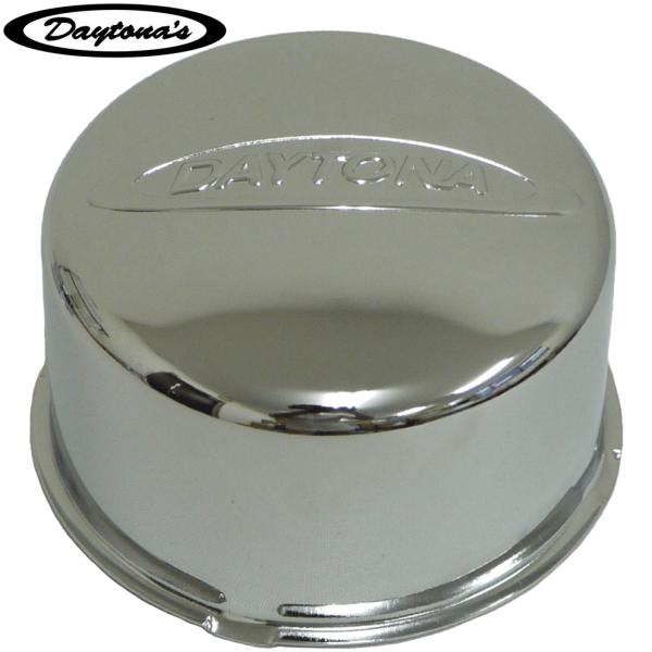 DAYTONA's【デイトナズ】センターキャップ クロームメッキ〈ホイール側ハブ径108mm/外径107mm/内径105mm/高さ70mm〉x2個セット（01-0057）※スチール製