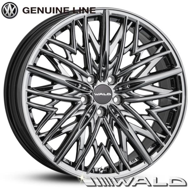 WALD/ヴァルド GENUINE LINE ジェニュインライン（M001）20 x 8.0 +43 5H/114.3 スーパーブラックコート（SBC）x4本 ※60系プリウス 80系ハリヤー
