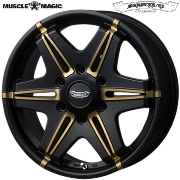 17 inches - マッスルマジック【MONSTER CA66】モンスターCA66 17x6.5 +37 6H/139.7 マットブラックゴールド（MBKGD）x4本