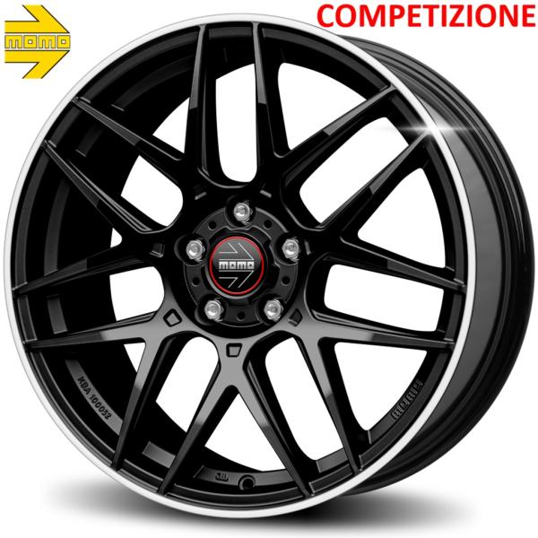 Rakuten - 【MOMO COMPETIZIONE】モモ コンペティツィオーネ 18x8.0 +35 5H/112 スーパーグロッシーブラックポリッシュ x4本