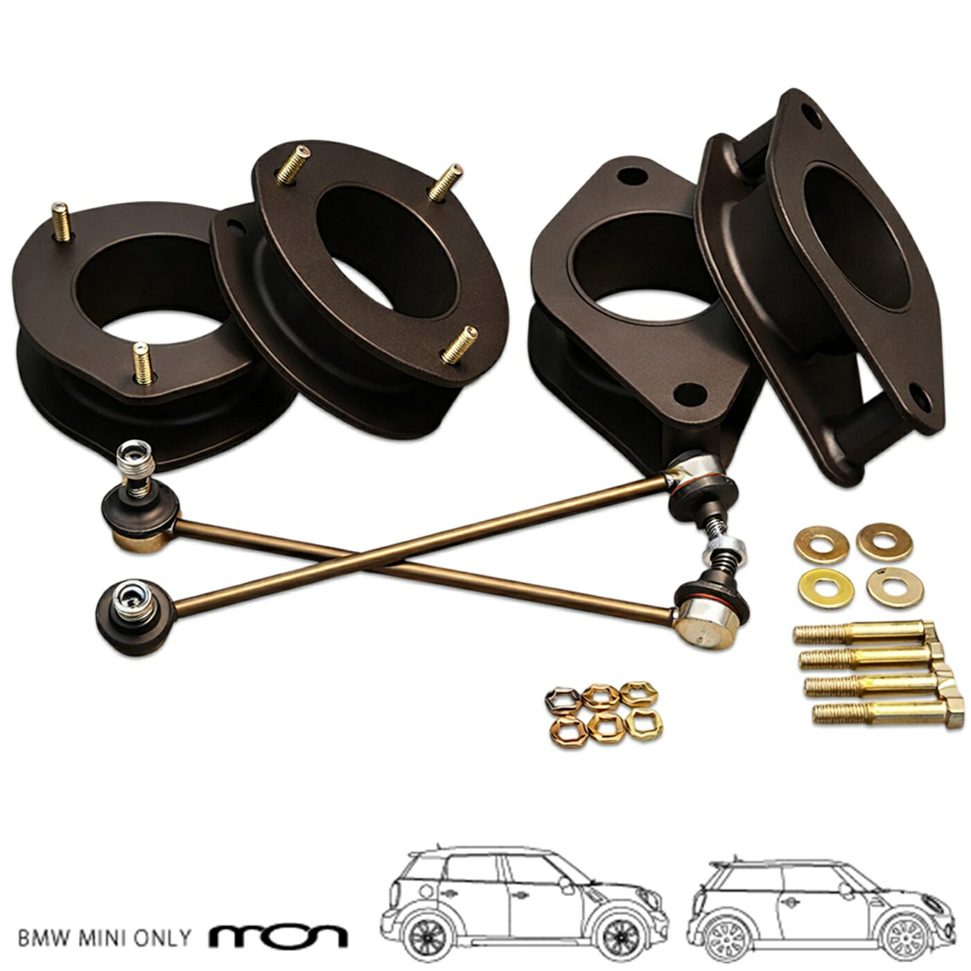 mon【エムオーエヌ】リフトアップキット 50mmアップ MINI / クロスオーバー R60 / ペースマン R61