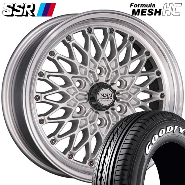Rakuten - ★数量限定★ SSR FORMULA MESH HC（フォーミュラ メッシュ HC）17x6.5 +38 6/139.7 シルバー x4本 ※GY ナスカープラス ホワイトレター 215/60R17
