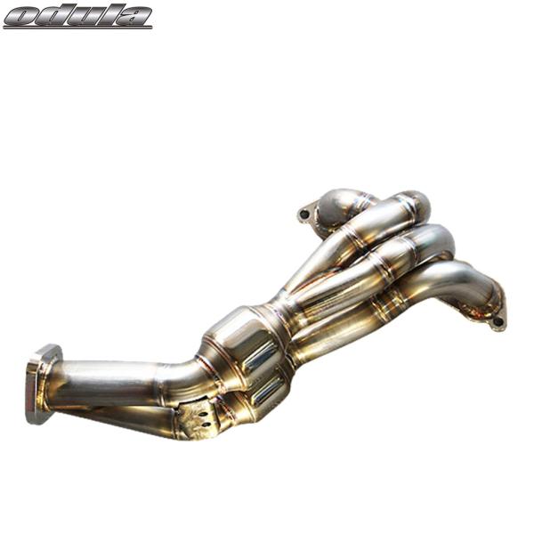 odula【オーデュラ】 レーシングヘッダー（ND047） ※車検対応品 適合車種情報 ロードスターRF 型式 DBA-NDERC 6MT 2.0L 材質：SUS304 仕様：42.7Φ、4-2-1構造 触媒：180cpsi×2（日本製）、耐熱温度1200℃ 4-2-1構造・完全等長42.7Φで製作し、キャタライザーを高効率な180セルを2個使用することにより、 排気効率を上げ、パワーアップを実現し、レーシングなサウンドへと変化します。 また、同メーカー製のR-specマフラーとの組み合わせとでも近接排気音に適合します。 ※注意事項 ご購入前に適合型式やミッション等を必ずご確認下さい。 ■ロードスター/NDERC/レーシングヘッダー■(ROADSTER(NDERC)Racing header)/エキゾーストマニホールド/エキマニ/エキパイ/タコ足