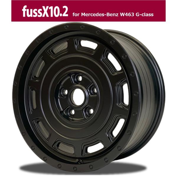 【fuss（フース）X10.2】Gクラス W463専用　18x8.0 ＋36 5H/130 マットブラック　x4本セット（1台分）HUB : 84.1