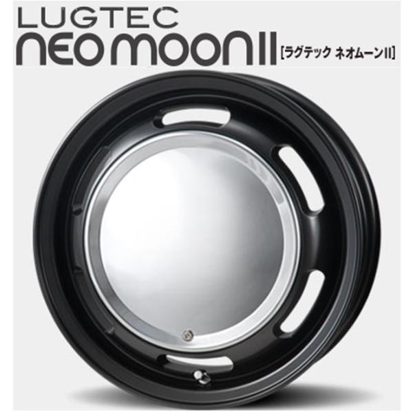 【ラグテック】ネオムーン2 13x4.0 ＋43 4H/100 マットブラック（MB)x4本セット