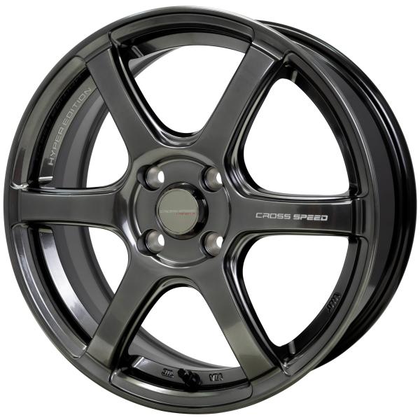 楽天MB Car-Parts【クロススピード ハイパーエディション】RS6 17x6.5 +45 4H/100 ダイヤモンドブラック（DBK）x4本セット