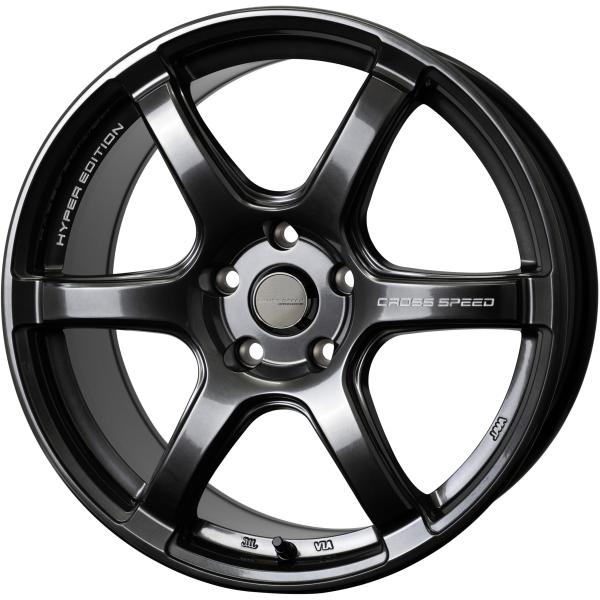 Rakuten - 【クロススピード ハイパーエディション】RS6 17x7.5 +45 5H/114.3 ダイヤモンドブラック（DBK）x4本セット