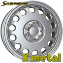 ソリッドレーシング【ケーメタル】K-metal 14x4.5 +45 4H/100 ソリッドシルバー(艶消しシルバー)x4本セット(2)