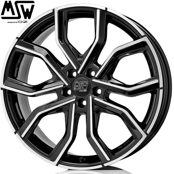 OZ【MSW41T】テスラ モデルS プレイド,S / テスラ モデルX Xプレイド,X 専用 20x9.0 ＋35 5H/120 グロスブラックポリッシュ（GBP）x4本