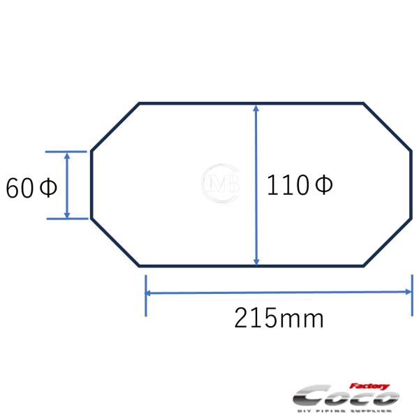 ��Coco��SC604 ���ݡ��ĥ��㥿�饤���� ���ƥ�쥹����SUS304�����60�� �桼��4���� ��Ĺ215mm�߳���110��