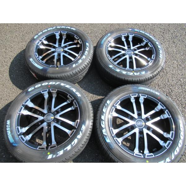 ★数量限定★AKUT【ZEROBREAK-S】ゼロブレイク エス 17x6.5 ＋35 6H/139.7 ブラック/ポリッシュ（BK/P）x4本 ※GOODYEAR EAGLE＃1 NASCAR PLUS（ナスカー プラス）215/60R17 109/107C LT規格 ホワイトレタータイヤ