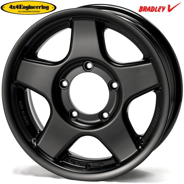4x4エンジニアリング BRADLEY V【ブラッドレーブイ】16x6.0 −6 5H/139.7 マットブラック（MB）x4本　※日本製