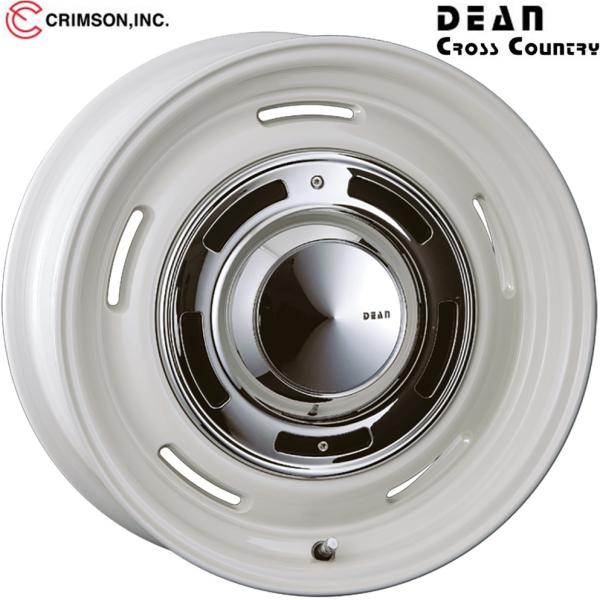 クリムソン【CRIMSON】DEAN CROSS COUNTRY（ディーン クロスカントリー）16x6.0 −5 5H/139.7 マーガレットホワイト（MW）x4本　※付属パーツ適合可否有り