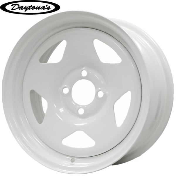 Rakuten - DAYTONA's【デイトナ】STREET RACER（ストリートレーサー）14x7.0 ＋35 4H/100 ホワイト（WH）x4本 ※スチール製