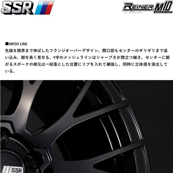 SSR REINER M10 MONOBLOCK【ライナー M10 モノブロック】18x8.5 ＋44 5H/100 グロスブラック（GB）x2本　※セミコンケイブフェイス 3