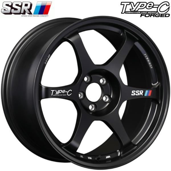 SSR TYPE-C FORGED【タイプC フォージド】18x9.5 ＋22 5H/114.3 スプリントブラック（SB）x2本