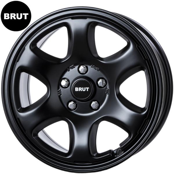BRUT【ブルート】BR-44 17x7.5 +38 5H/114.3 ミリタリーブラック（MLB）x4本　※デリカD:5/エクストレイル等