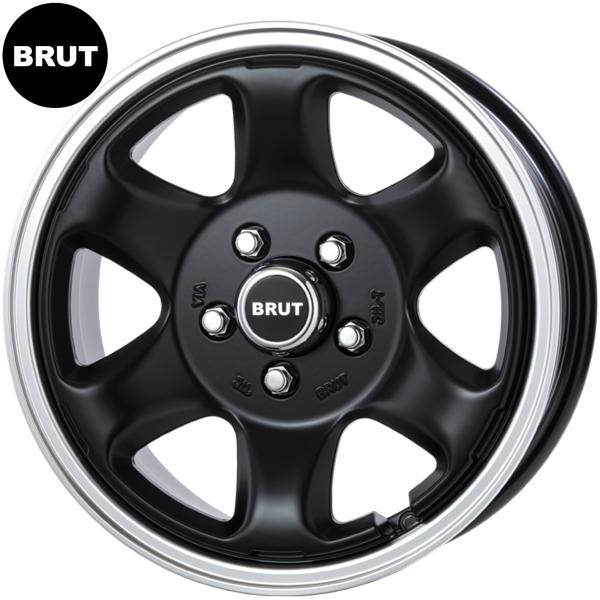 Rakuten - BRUT【ブルート】BR-44 16x6.5 +30 5H/114.3 マシンリップブラック（MLIB）x4本　※デリカD:5専用