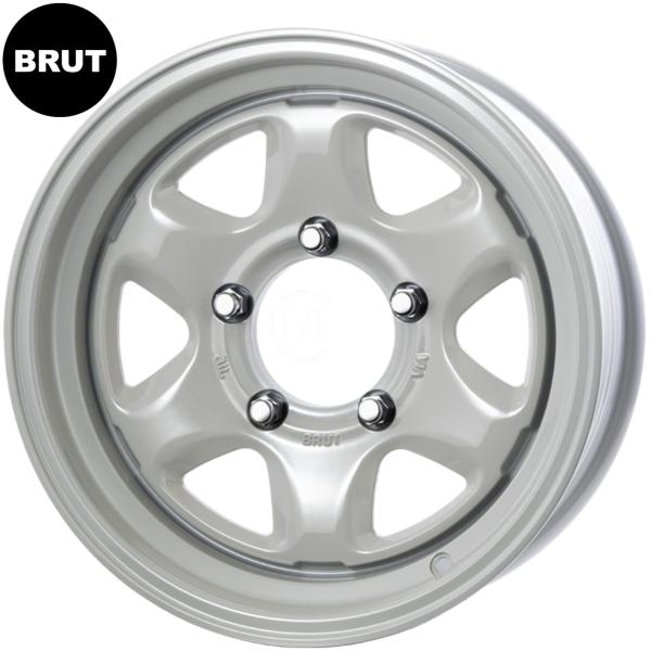 BRUT【ブルート】BR-44 16x6.5 ±0 5H/139.7 ミルキーホワイト（MW）x4本　※ジムニー・シエラ(JB74)専用