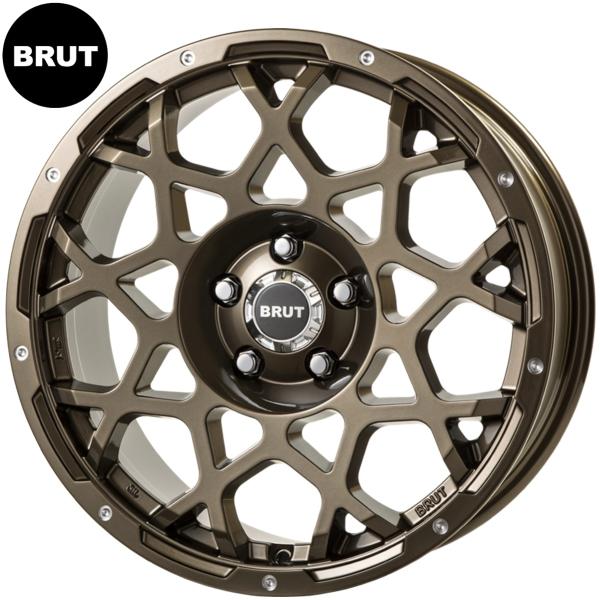 BRUT【ブルート】BR-55 17x7.5 +38 5H/114.3 シャンパンゴールド（CPG）x4本　※デリカD:5等/エクストレイル