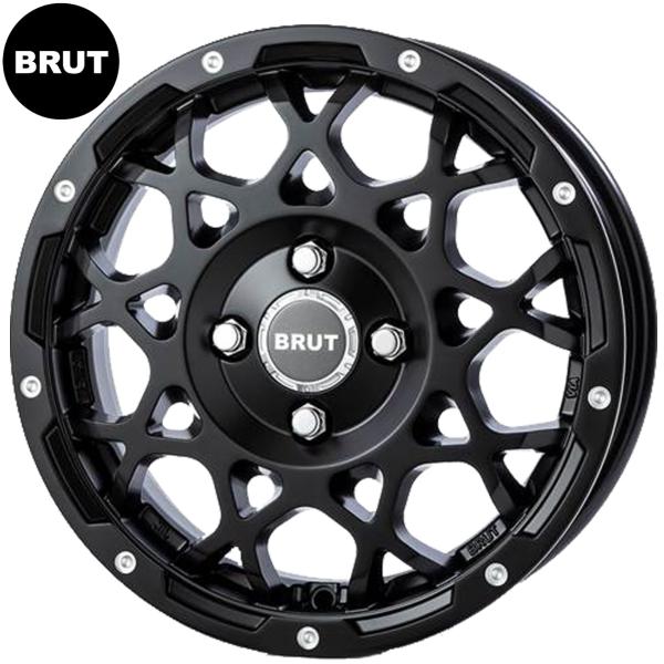 BRUT【ブルート】BR-55 14x5.0 +42 4H/114.3 ミルドサティンブラック（MSB）x4本　※NV200用