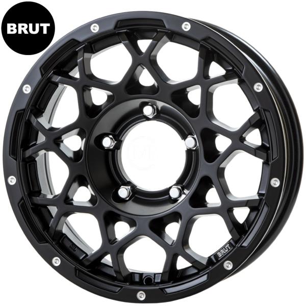 BRUT【ブルート】BR-55 16x5.5 -5 5H/139.7 ミルドサティンブラック（MSB）x4本　※JB43/JB74ジムニー・シエラ/ノマド用