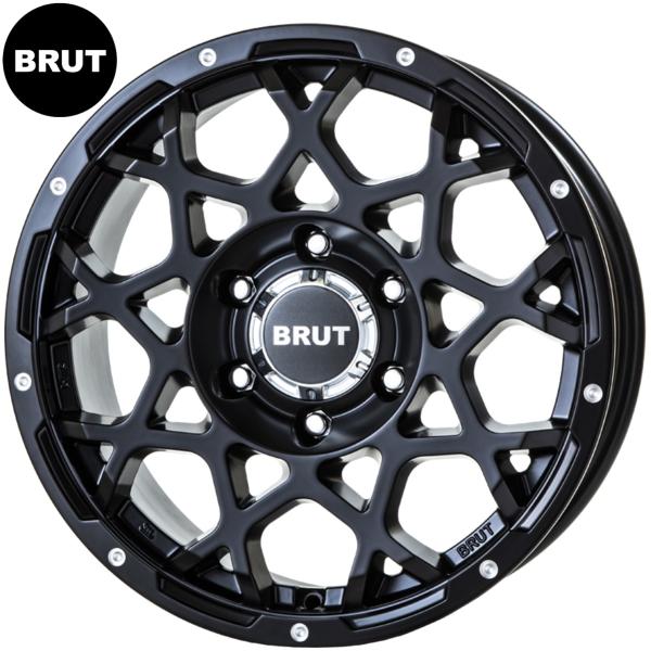 BRUT【ブルート】BR-55 18x8.0 +20 6H/139.7 ミルドサティンブラック（MSB）x4本　※ランクルプラド150/ハイラックス等