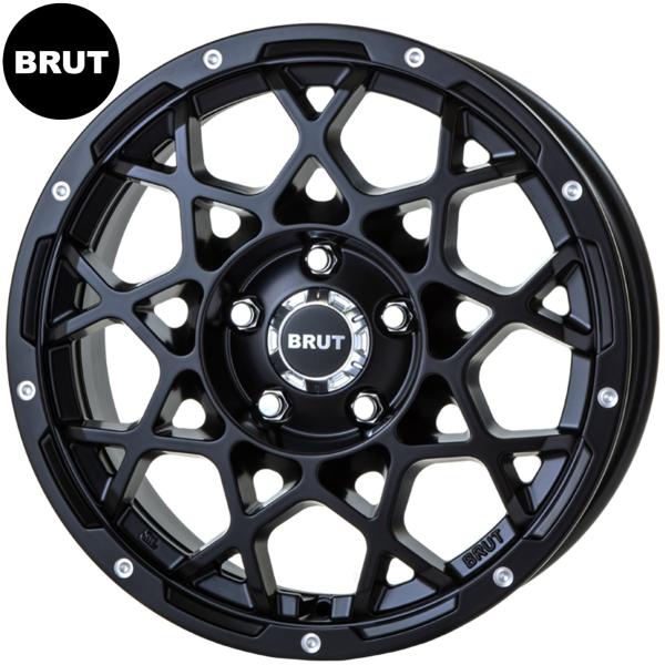 BRUT【ブルート】BR-55 18x8.0 +43 5H/127 ミルドサティンブラック（MSB）x4本　※Jeepラングラー