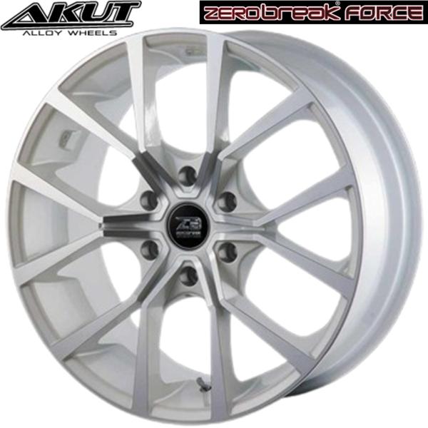 アクト【AKUT】ゼロブレイク フォース（ZEROBREAK FORCE） 20x8.5 +40 6H/139.7 ホワイトポリッシュ（WHP）x4本