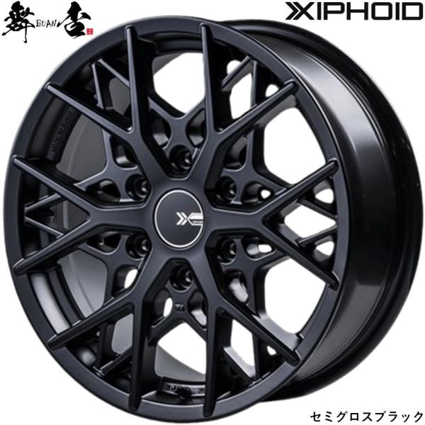 舞杏 BUAN JAPAN（カズキオート）【XIPHOID】ゼフォイド 17x6.5 ＋38 6H/139.7 セミグロスブラック（SGB）x4本