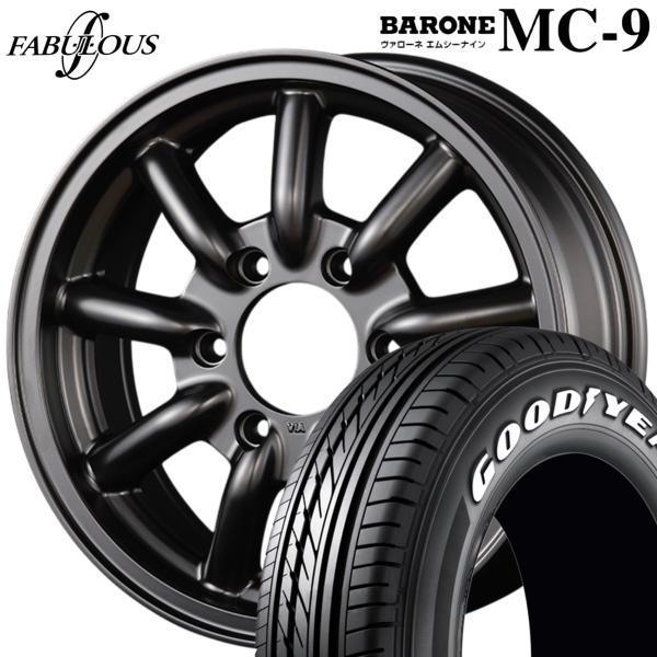 ★数量限定★ファブレス【ヴァローネ】MC-9 16x6.5 +38 6H/139.7 セミグロスブラック x4本 ※ナスカープラス 215/65R16