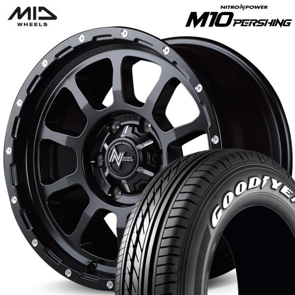 Rakuten - ★数量限定★MID【ナイトロパワー】M10 PERSHING（パーシング）17x6.5 ＋38 6H/139.7 セミグロスブラック/マシニング x4本 ※ナスカープラス 215/60R17